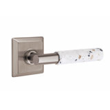 Select Round Privacy (Bed & Bath) Door Lever with Square Rosette