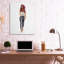 Girl Power Expression Fashionista debout pose par Ziwei Li - impression d'art graphique-1451527387-1451527383