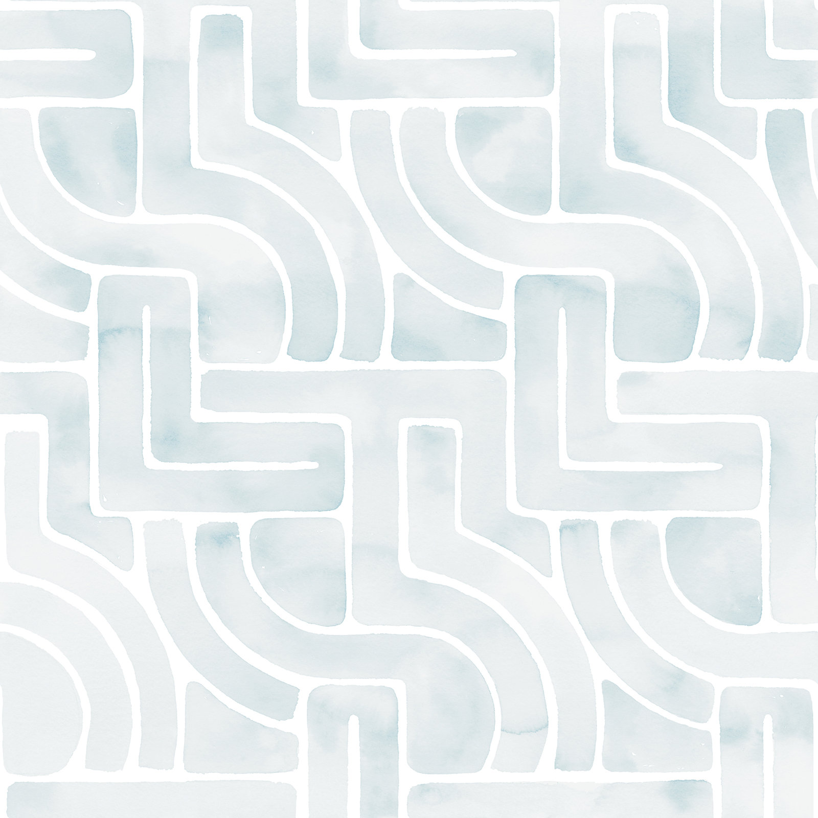 Modern Peel & Stick Geometric Wallpaper, Blue