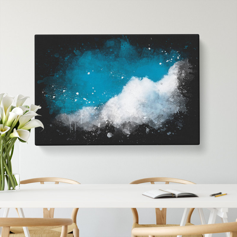 Crisp Clouds - Wrapped Canvas Painting, 60cm H x 91cm W x 3cm D