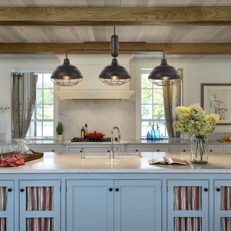 Antigone 3 - Light Oil Rubbed Bronze Kitchen Island Pendant