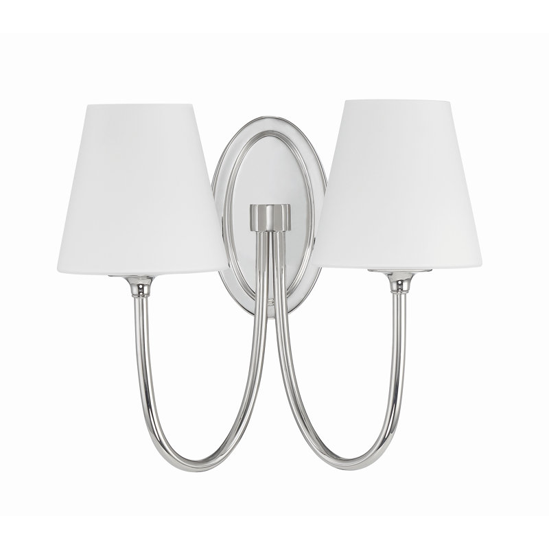 Applique à bras en acier, Nickel poli