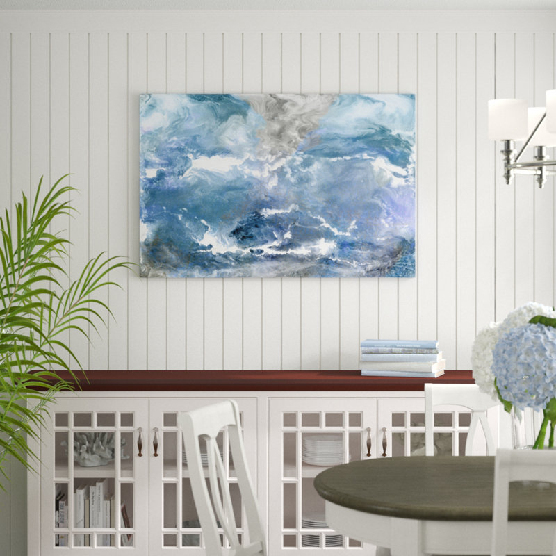«Glacial View» par Pam Ilosky, reproduction d'art sur toile, H 32 po x l 48 po, Toile tendue