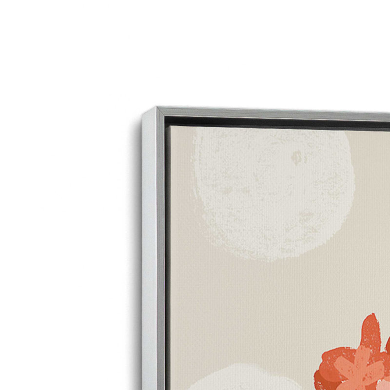 «Bloom and Bees» par Lisa Larson, reproduction d'art, L 12 po x H 16 po, Argent, Toile avec cadre