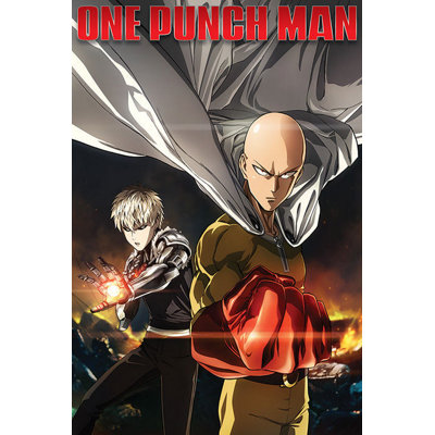  Officiellement sous licence One Punch Man - Destruction, affiche d'art - 24 x 36 po - reproduction décorative - papier affiche - prêt à encadrer