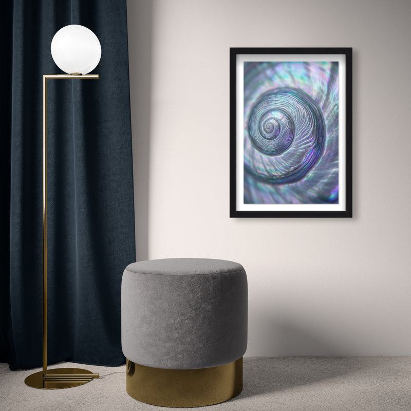 Sea Spiral Print by Oliver Gal, 16.5"H x 11.5"W, Black Shadowbox