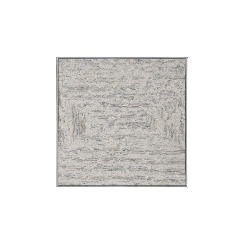 Tapis gris lavable à la machine, Carré 3 pi