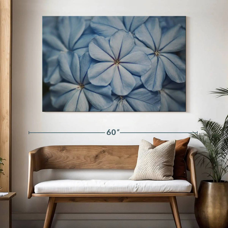 Fleurs de jasmin bleu Harnek, H 34 po x l 51 po