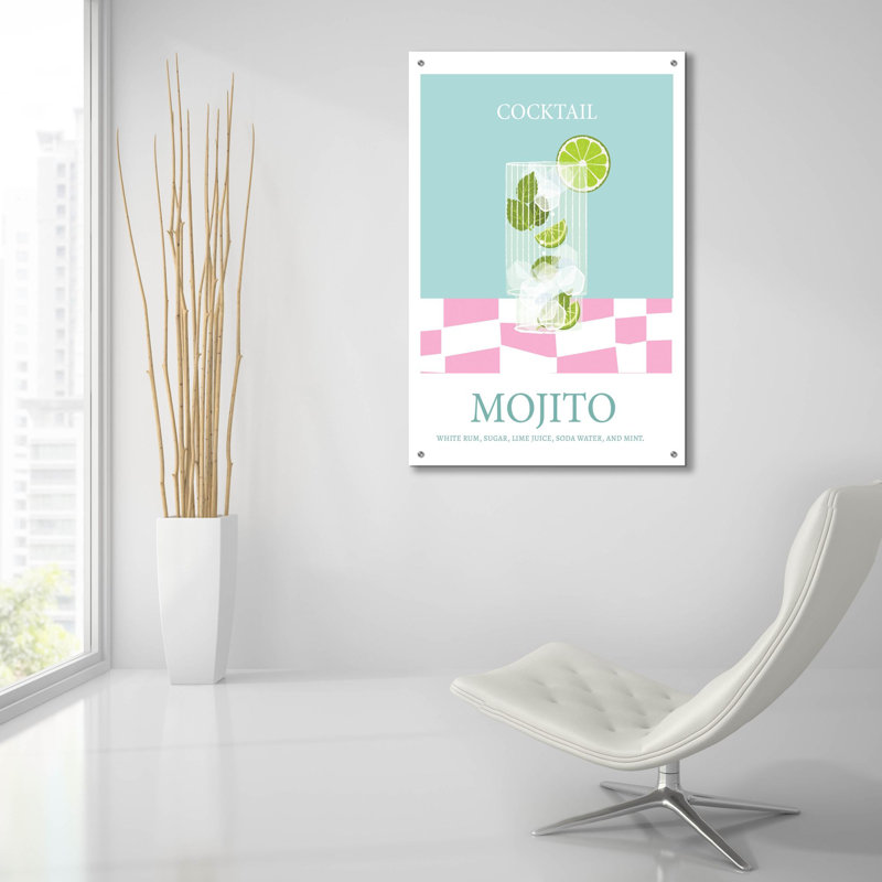  «Mojito Drink» par l'Arctique, cadre mural en verre acrylique, 24 po x 36 po, H 36 po x l 24 po