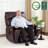 28" Seat Width Dual Motor Power Recliner Lift Chair with Hidden Cup Holder, Infinite Position , Faux Leather-405688880