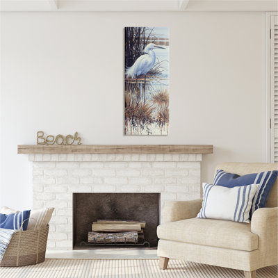 Conception d'art sur toile Stupell Industries Egret with Modern Splash par Luke Buck