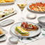 Assiette plate Linhas Pistache en grès céramique de 10,8 po - Va au micro-ondes, au four et au lave-vaisselle, par Porto Brasil