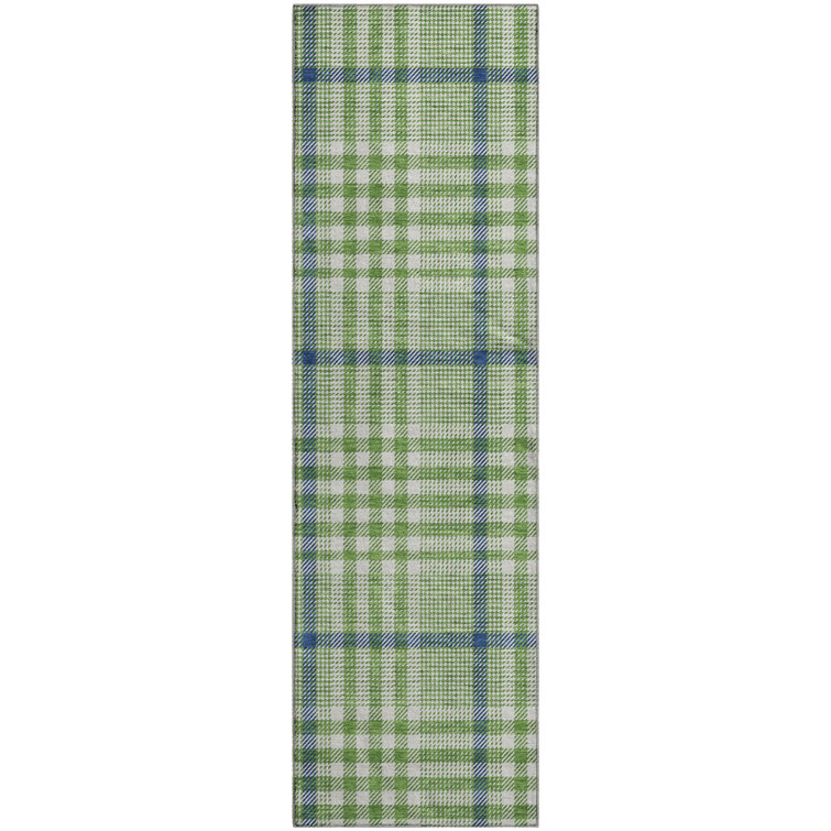Premium Machine Washable Corry AMF1054 Plaid Rug