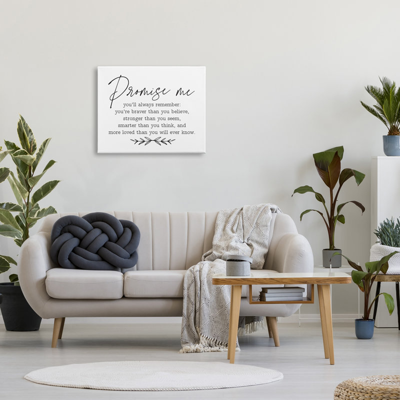 «Inspirational Self Love Quote Casual Botanical Design» par Lettred and Lined - Art textuel sur toile tendue