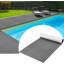 Annesia 240cm L x 90cm W Plastic Interlocking Deck Plank in Grey