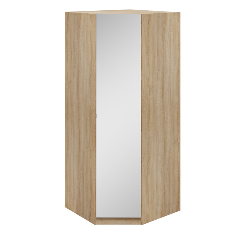 Fishel 1 Door Manufactured Wood Wardrobe, Oak