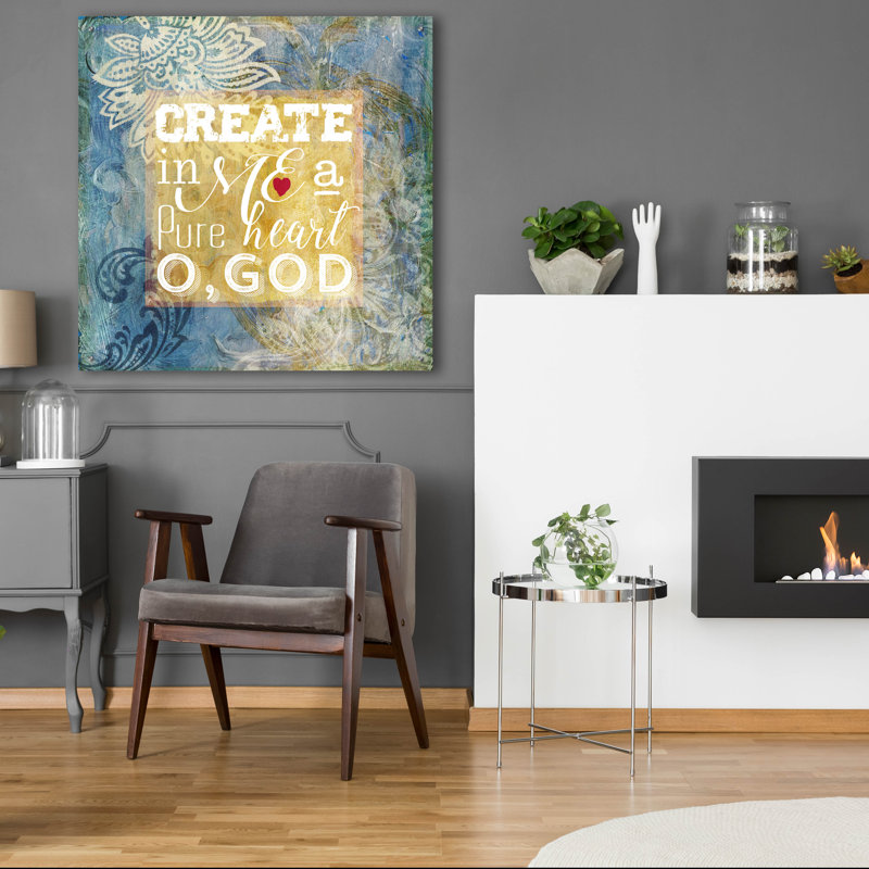  «Heart Psalm 2» par Art Licensing Studio, art mural en verre acrylique, H 36 po x l 36 po x P 0,2 po