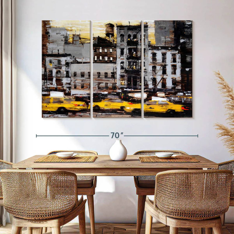 Sireci Yellow Cabs, 42" H x 65" W