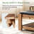 55.12" Upholstered Solid Wood Coffee Table with Open Storage