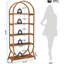 Bibliothèque de 71 pouces de haut à 5 niveaux avec bibliothèque en coin et structure en bois et métal d'une capacité de 350 lb, unité de rangement verticale étroite pour les petits espaces