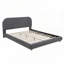 Lit rembourré en tissu molletonné à profil bas-118540173