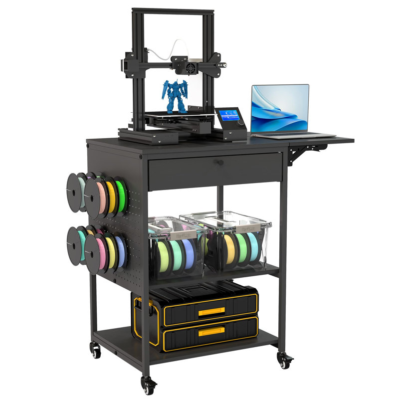 80cm H x 90cm W Printer Stand with Wheels