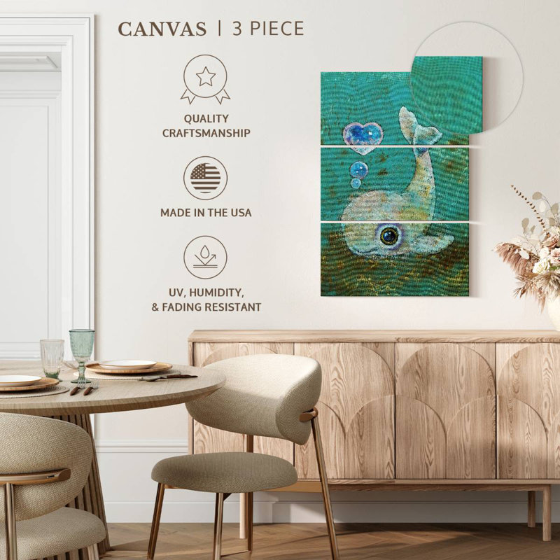 Brampt Baby Whale, 74" H x 48" W