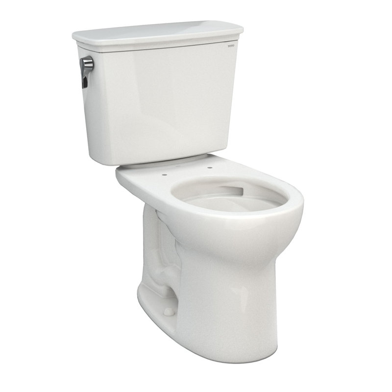 TOTO® Drake® Transitional Two-Piece Round 1.28 GPF Universal Height TORNADO FLUSH® Toilet with CEFIONTECT®, Colonial White