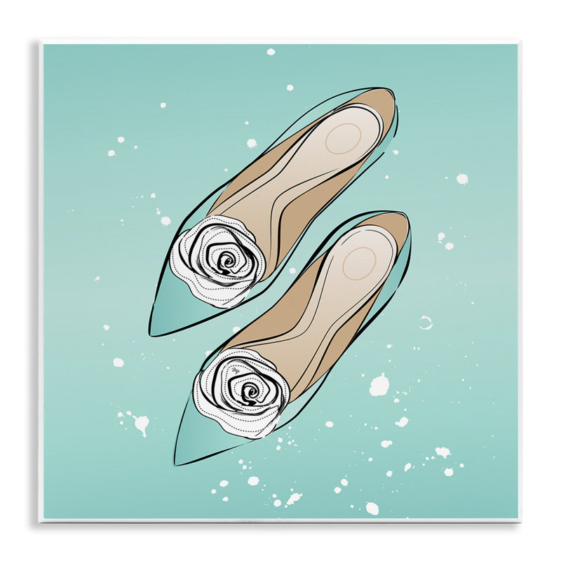 "Blue Shoes with Flowers" par Martina Pavlova
