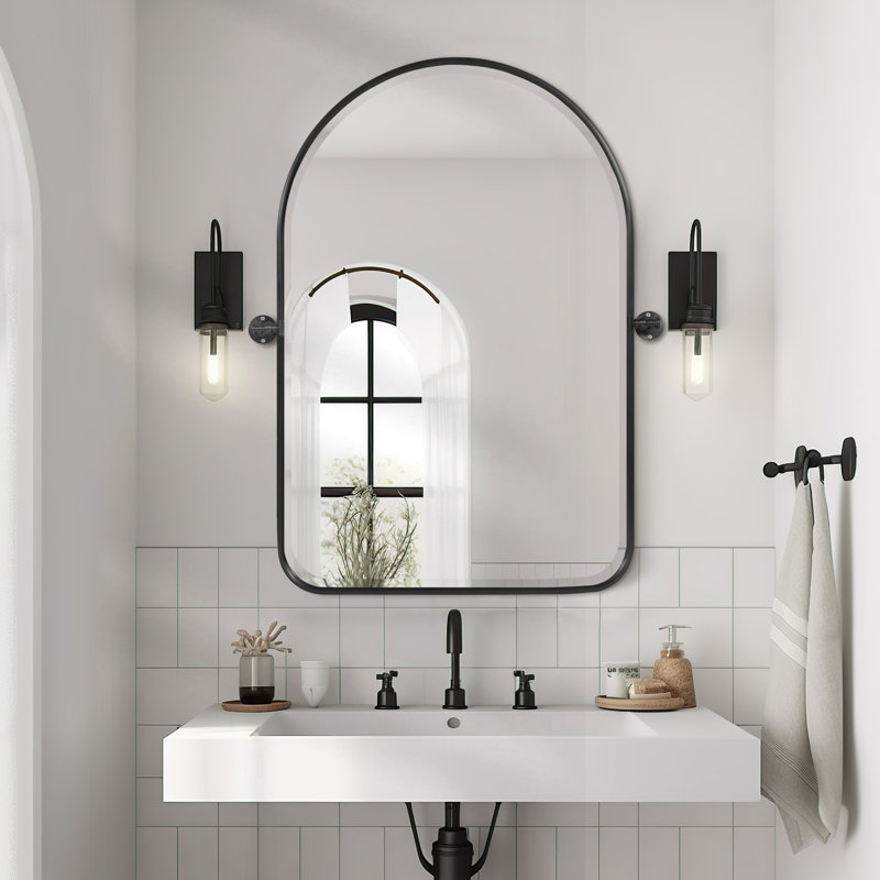Miroir mural Norita, 36 po x 24 po, Noir
