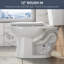 Toilette allongée de 15,5 po de hauteur - deux pièces, siège confortable ADA, chasse simple 1,28 GPF pour les petites salles de bain
