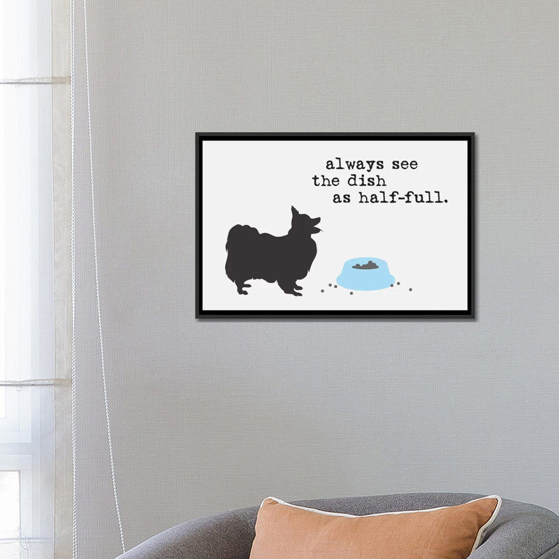 «Half Full III» par Dog is Good and Cat is Good - impression sur toile tendue, H 18 po x l 26 po x P 1,5 po, Pas de tapis