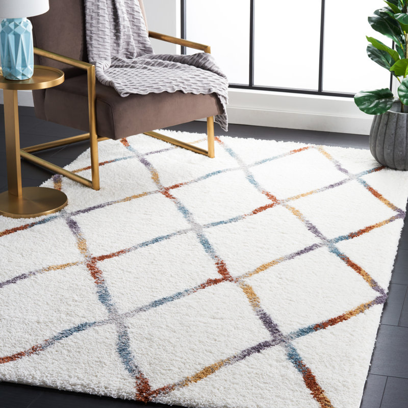 Tapis à poils longs Berber, Rectangle 5 pi 5 po x 7 pi 7 po