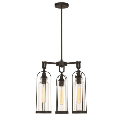 Lustre d'extérieur 3 lumières YASMIN, noir