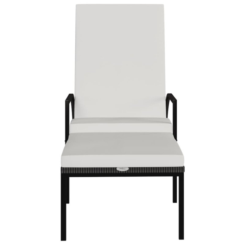 Chaise longue double 78 po avec coussins 78 po, Blanc / brun