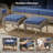 Outdoor Wicker Courtyard T-Shape Cushion Sofa With Ottomans-1101938016-1101938047