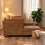 Canapé d'angle modulaire, canapé sectionnel moderne sans accoudoirs en tissu, disponible en deux tailles assemblées, modules configurables et pouf convertible.-977929748
