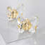 Butterfly-Inspired Glass Cabinet Knob with Brass Base