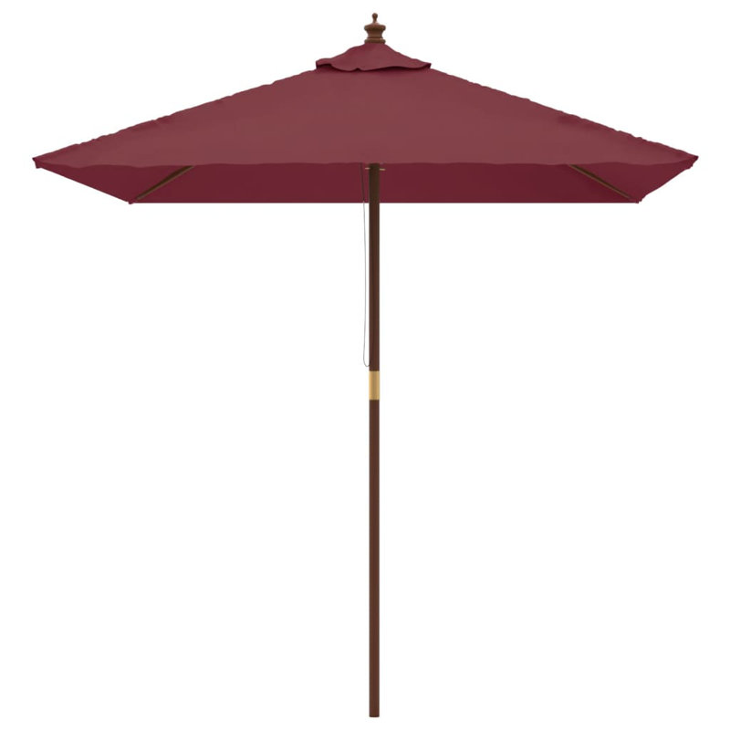 Balgobin Garden Parasol with Wooden Pole 198x198x231 cm, Bordeaux Red