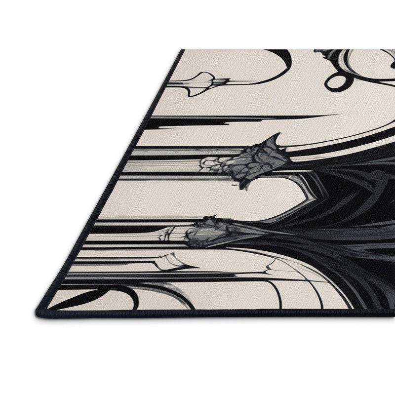Midnight Wreath Rug, Rectangle 8' x 12'
