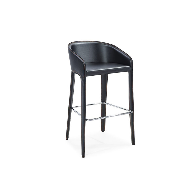 Tabouret de bar 29 po Steinmann, Noir, Noir, Tabouret de bar (siège d'une hauteur de 28 po)
