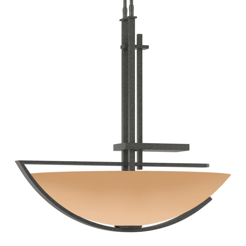 Ondrian 3 - Light Unique/Statement Bowl Pendant, Sand, Natural Iron