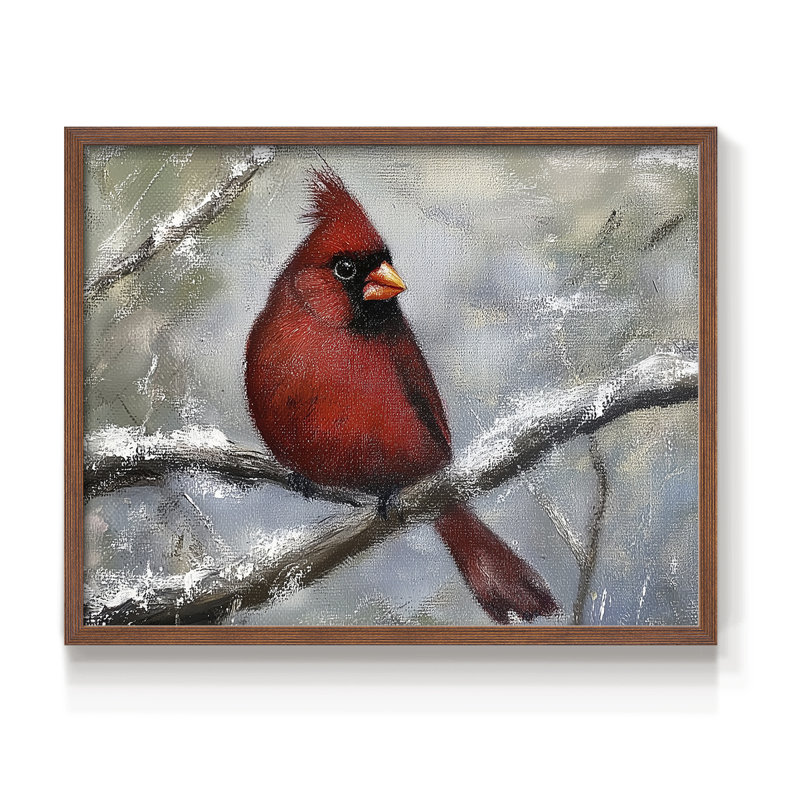 Chirstmas Art-LXVI -Framed Print - Restickable, H 22 po x l 28 po, Noyer