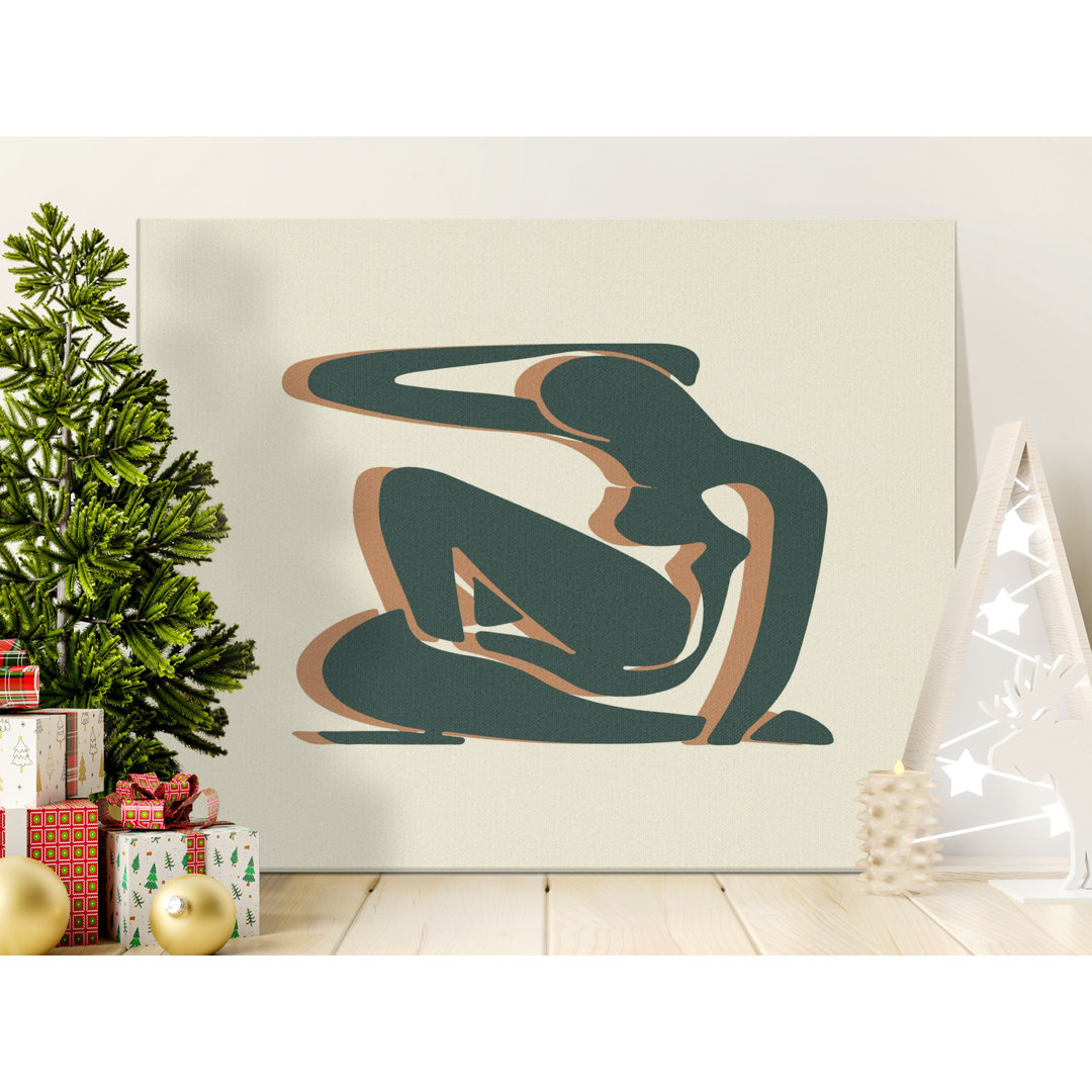 Abstract Woman Canvas Wall Art, Gallery Wrapped Matte Print, Modern Figure Art, Ready to Hang, Archival Quality, Boho Decor, Neutral Tones