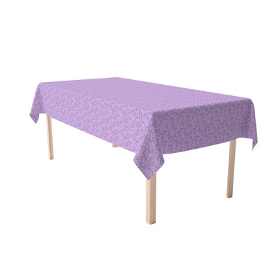 Rectangular Tablecloth, 100% Cotton, 52X104", Purple Vines