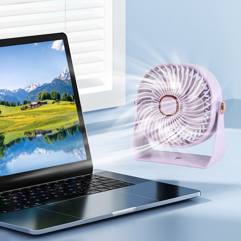 Ventilateur de bureau avec ventilateur USB, Purple