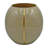 Handmade Glass Table Vase for Flowers with Stripe Design in Ivory -Set of 2 -4893130