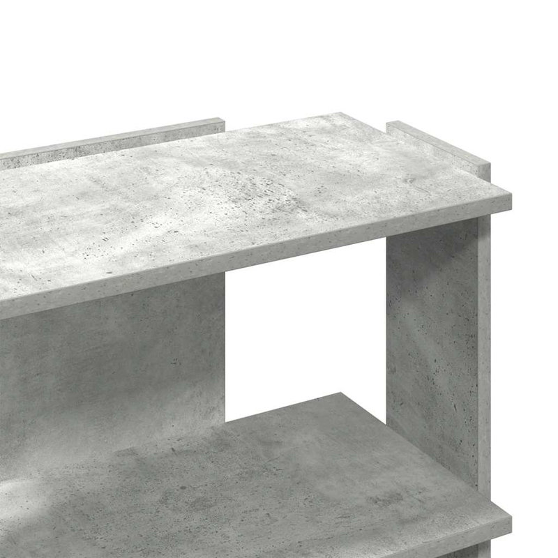 60cm W Bookcase, (3 Shelves) 60cmH x 60cmW x 30cmD, Concrete Grey