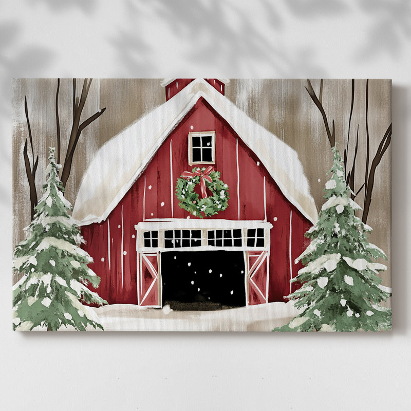 Art de Noël de Noël III - Toile tendue avec châssis - CX, H 8 po x l 12 po