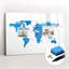 World Map Magnetic Wall Mounted Dry Erase Board